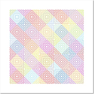 Optical Illusion Rainbow Pattern Posters and Art